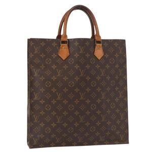 LOUIS VUITTON Monogram Sac Plat Hand Bag M51140 LV Auth 158638